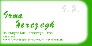 irma herczegh business card